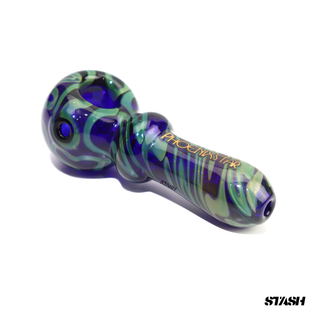 Phoenix Blue Flower Pipe