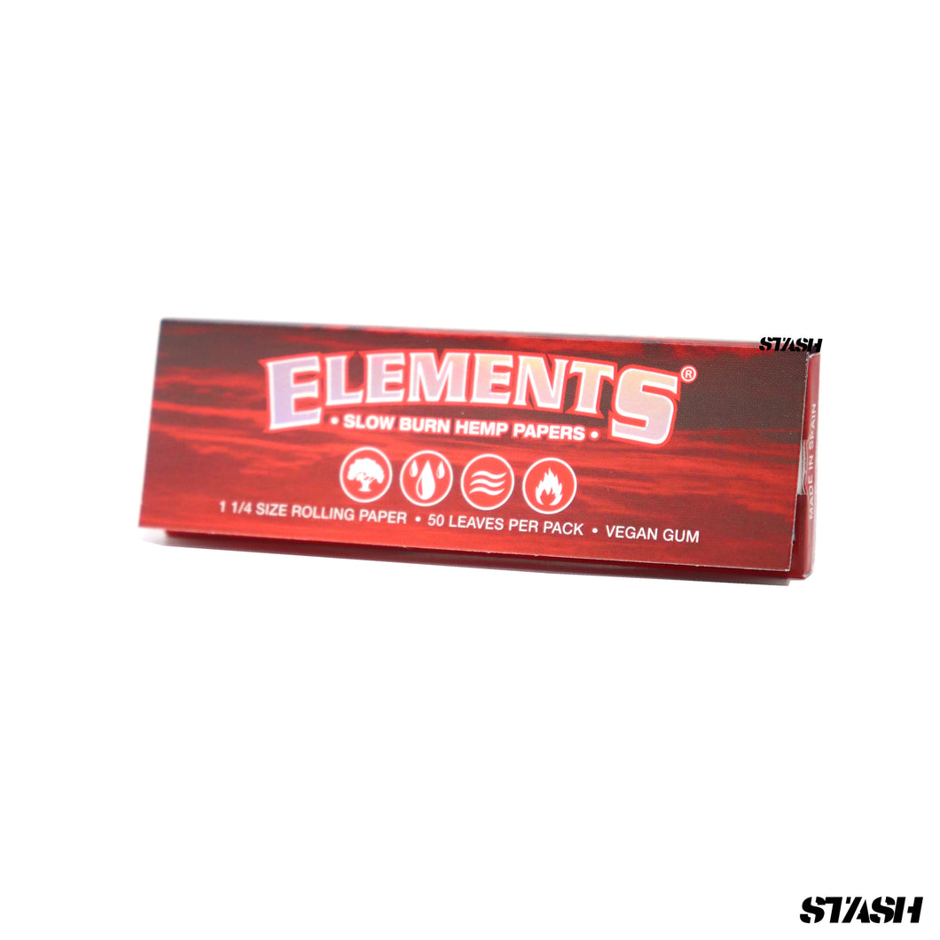Elements Red 1 1/4 Hemp Rolling Papers