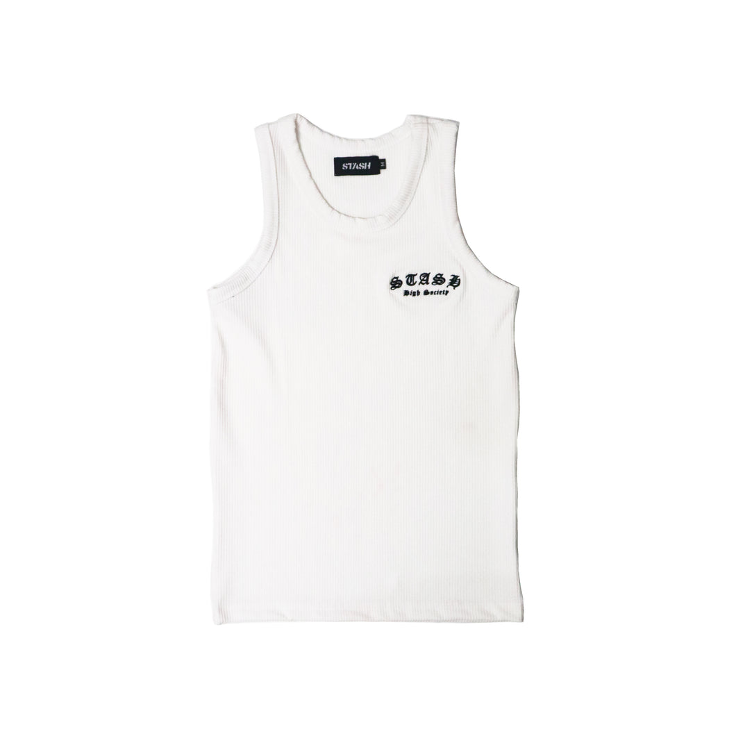 Stash High Society Tank Top White