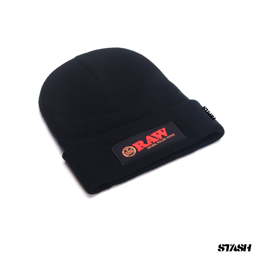 RAW Black Beanie