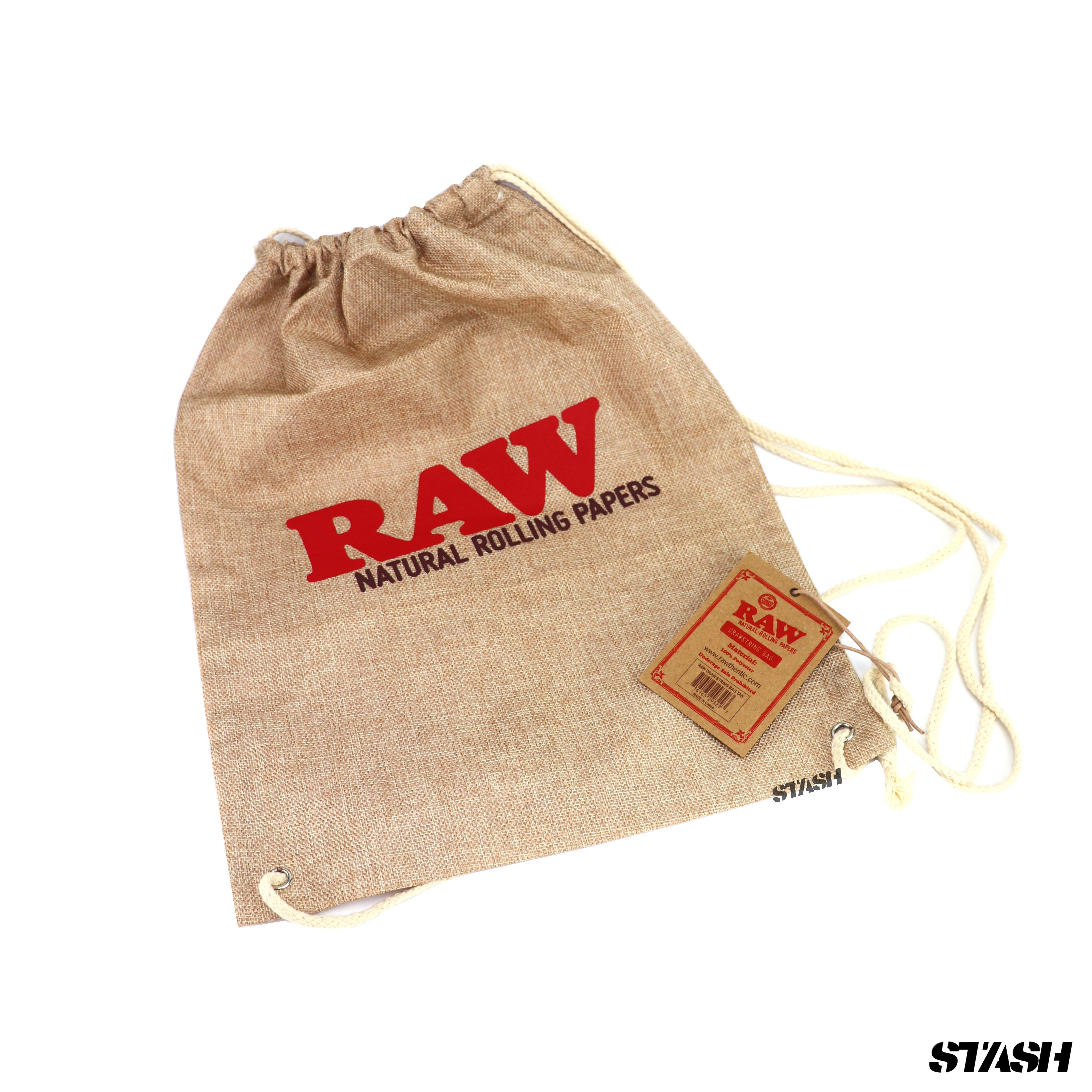 RAW Drawstring Bag Tan – STASHPH